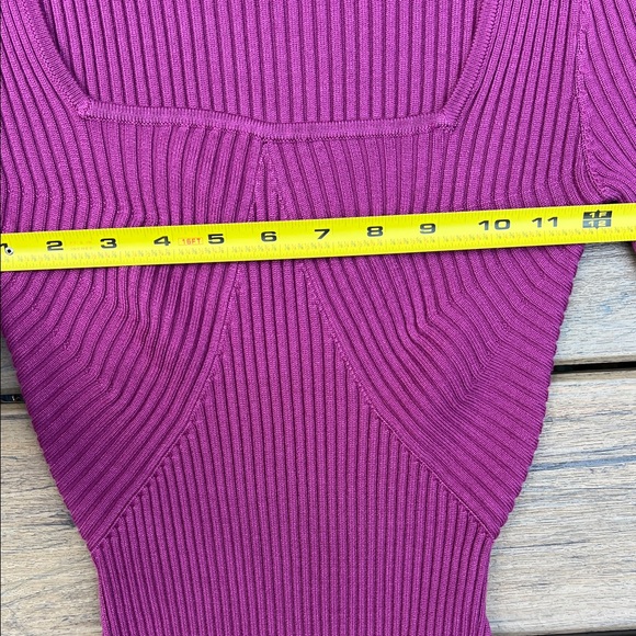 Abercrombie & Fitch NWT Magenta Burgundy Ribbed Bodysuit Size Small - Picture 8 of 12